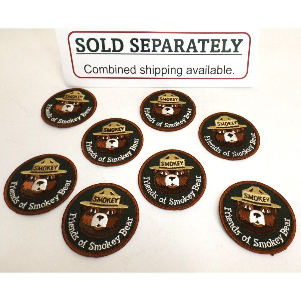 Official Friends of SMOKEY BEAR Embroidered US Forest Service Iron on patch - Picture 5 of 6